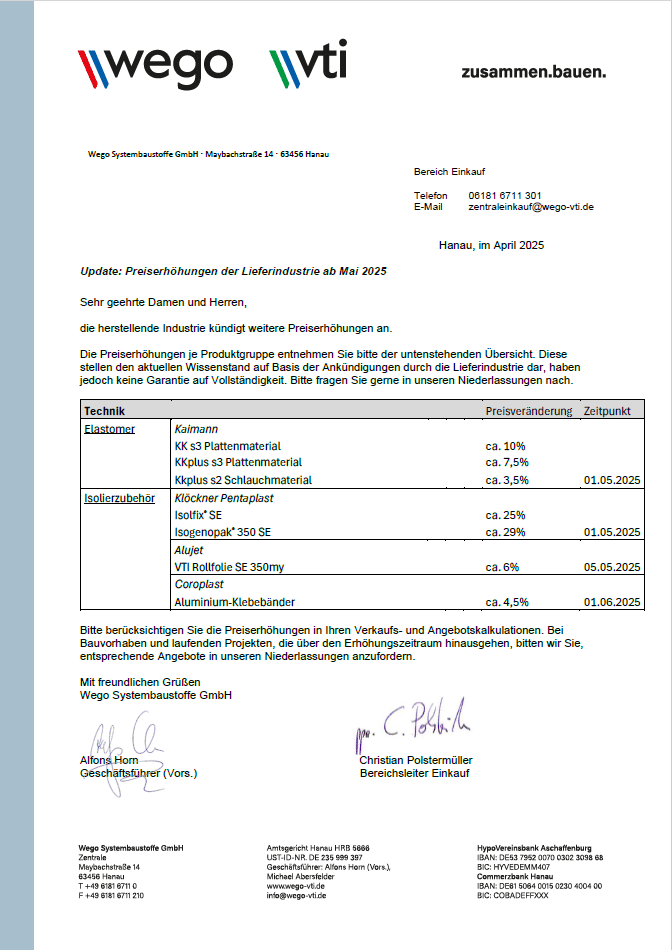 Hochwertige Baustoffe und Systembaustoffe für Bauprojekte bei Wego.